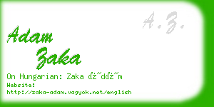 adam zaka business card